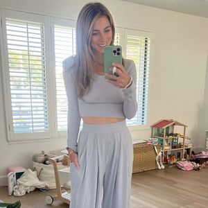 LainSnow Rosemary Ribbed Crop Top - M